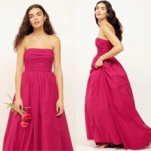 Reformation Kastoria Dress Hot Pink size 2 NWT